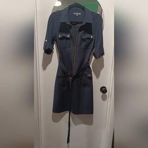 Navy Sharagano cargo dress sz 8 excellent condition